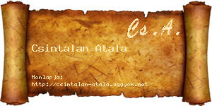 Csintalan Atala névjegykártya